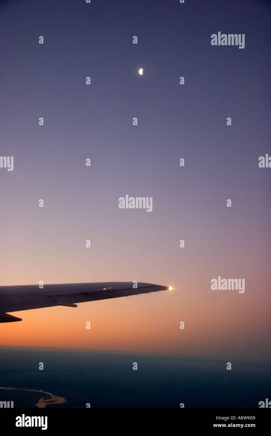 Airplane half moon hi-res stock photography and images - Alamy