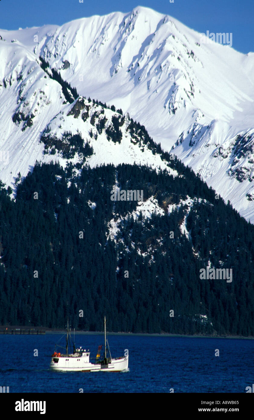 A fishing vessel in Resurrection Bay Seward Alaska Stock Photo - Alamy