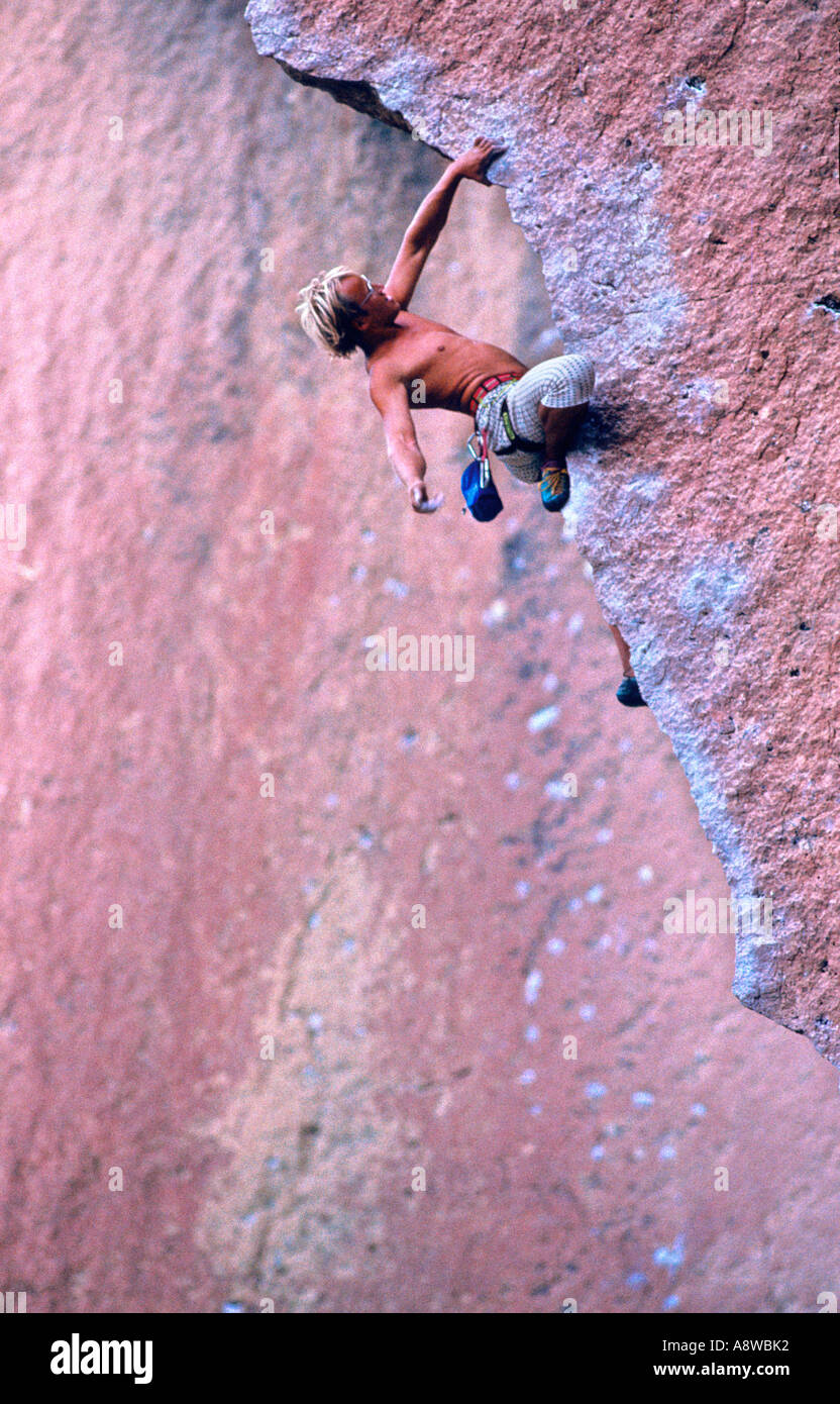 USA State Park Smith Rocks Oregon rock climbing Model release Nr 0011 Stock Photo
