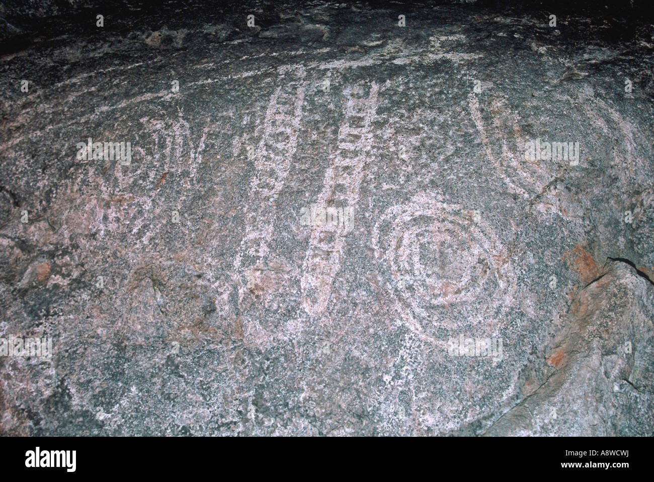 Bushman rock art, Uganda Stock Photo