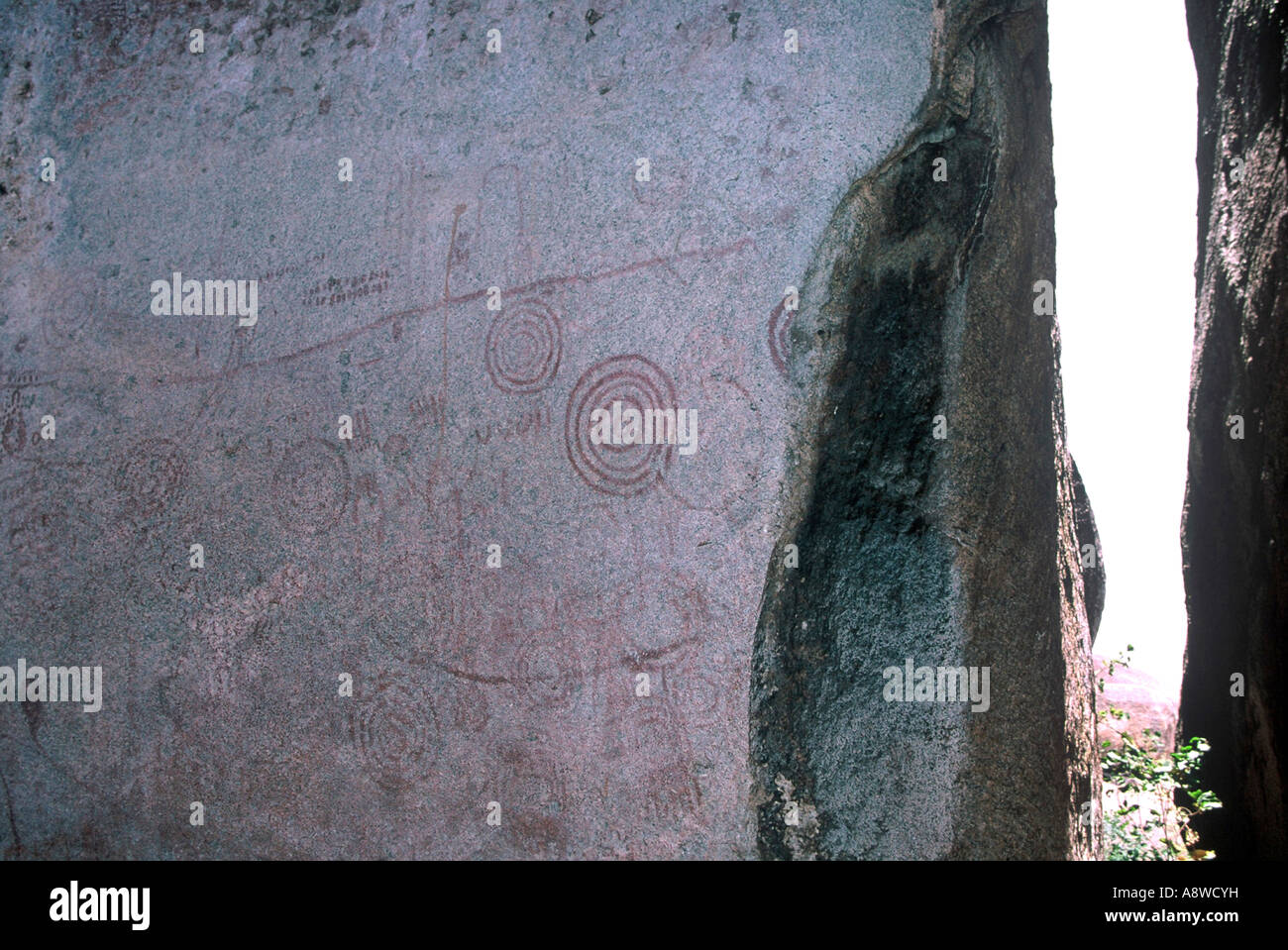 Rock Art, Uganda Stock Photo