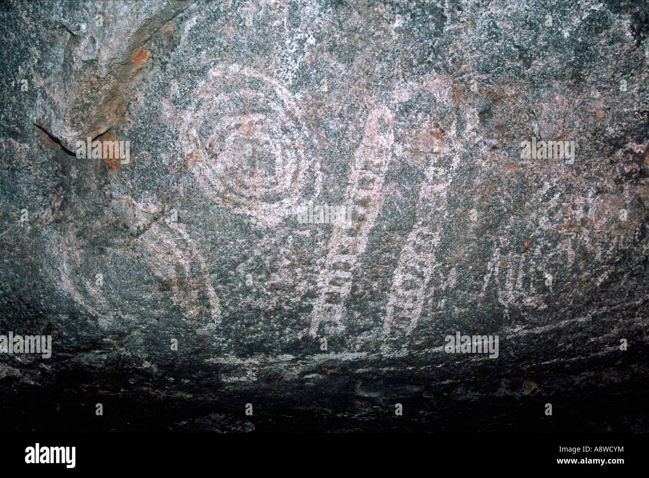 Bantu ceremonial rock art, Uganda Stock Photo