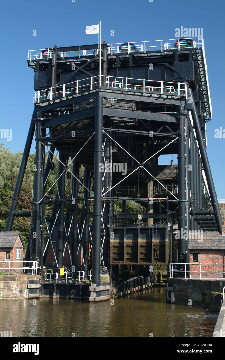 British Waterways Anderton Boat Lift near Barnton Cheshire England