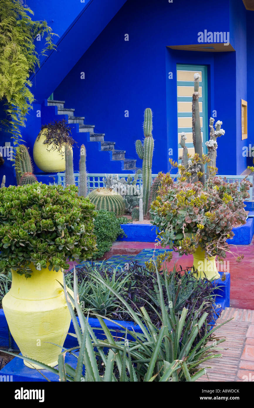 Majorelle gardens Marrakesh Morocco Stock Photo