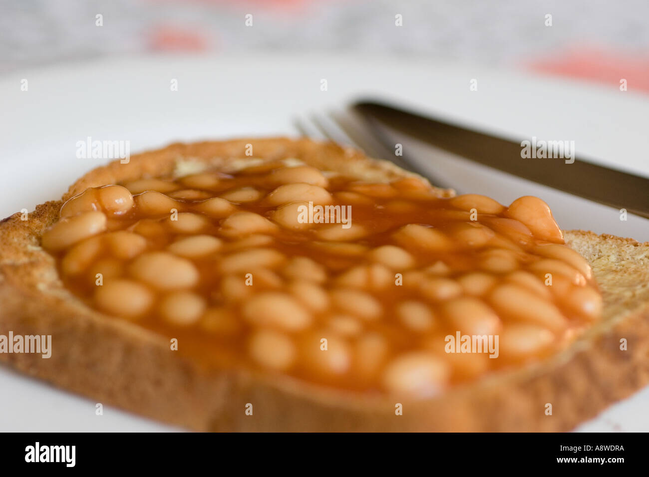 baked beans on toast meal Stock Photo Alamy
