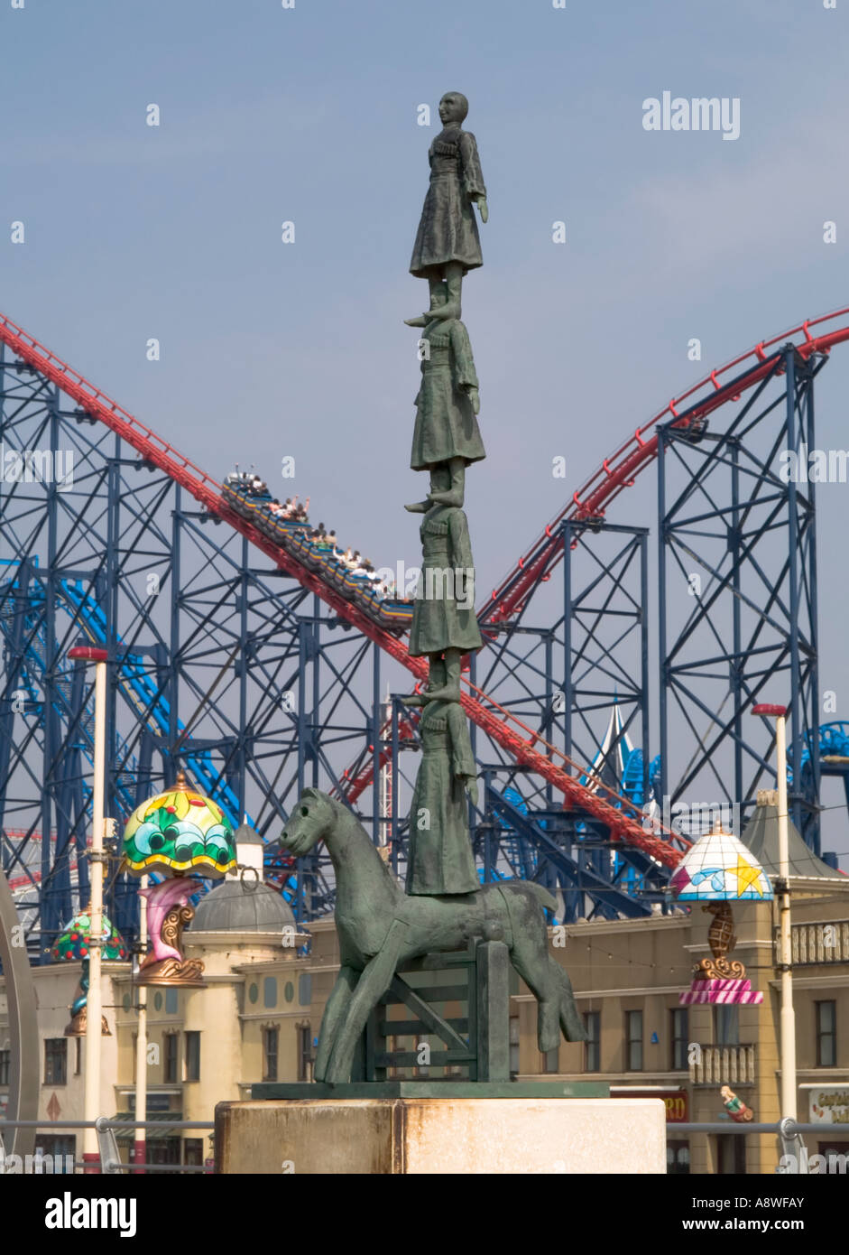 One of two sculptures created by Sir Peter Blake on Blackpool's South Promenade Stock Photo Alamy