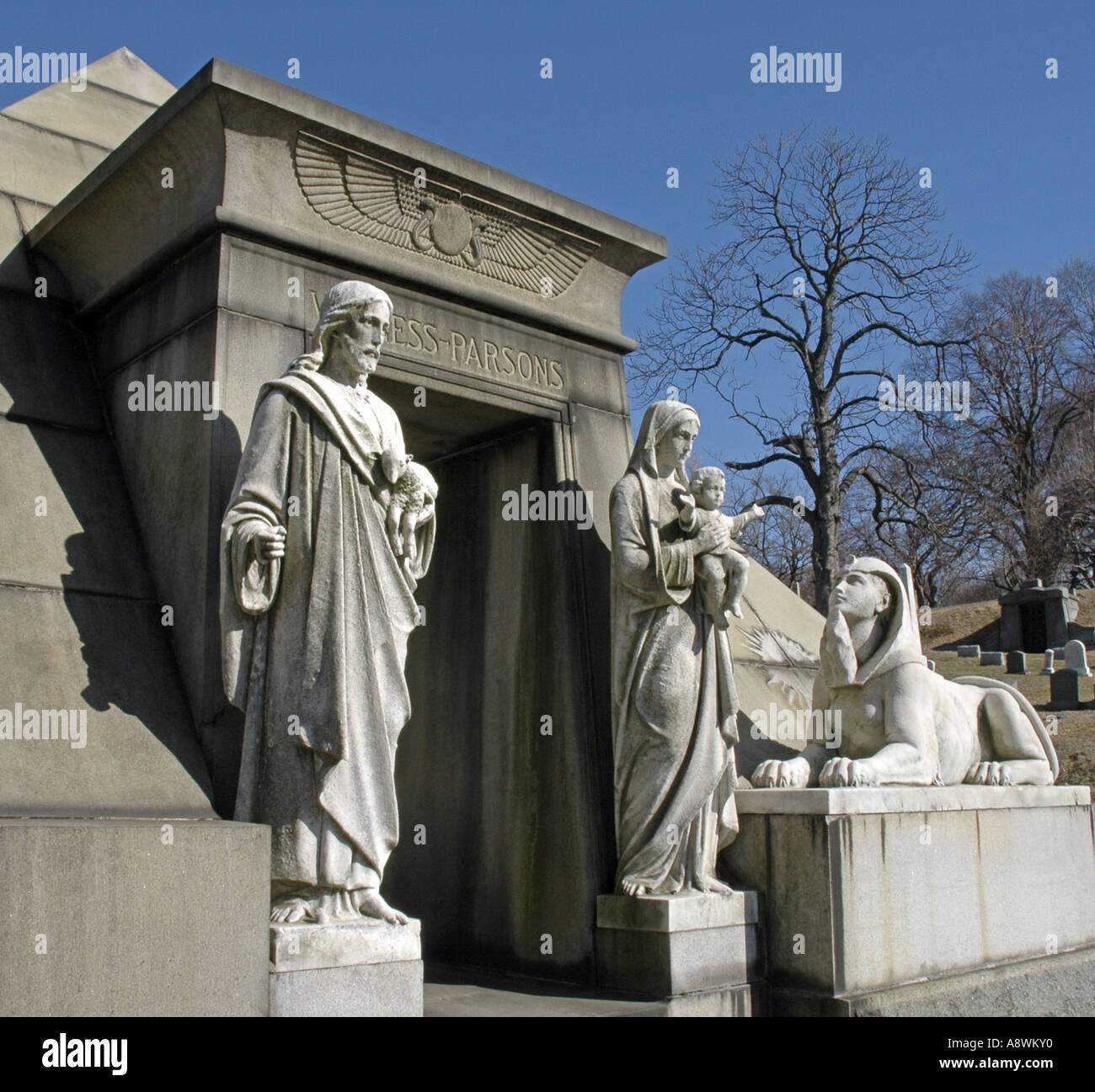 Monument, Greenwood Cemetery, Brooklyn, New York Stock Photo Alamy
