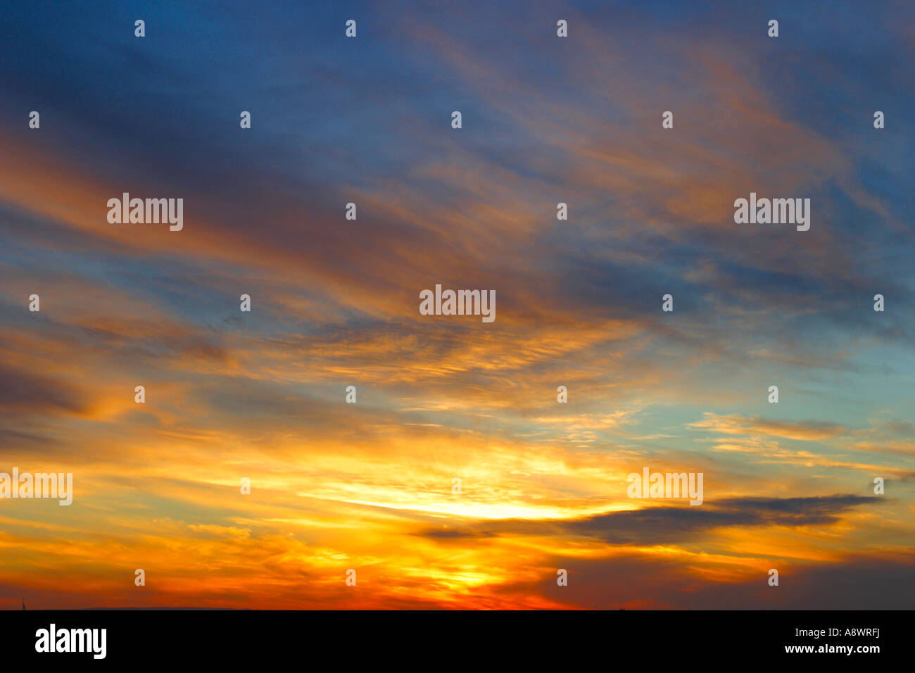 Dramatic orange clouds sunset Cut Out Stock Images & Pictures - Alamy