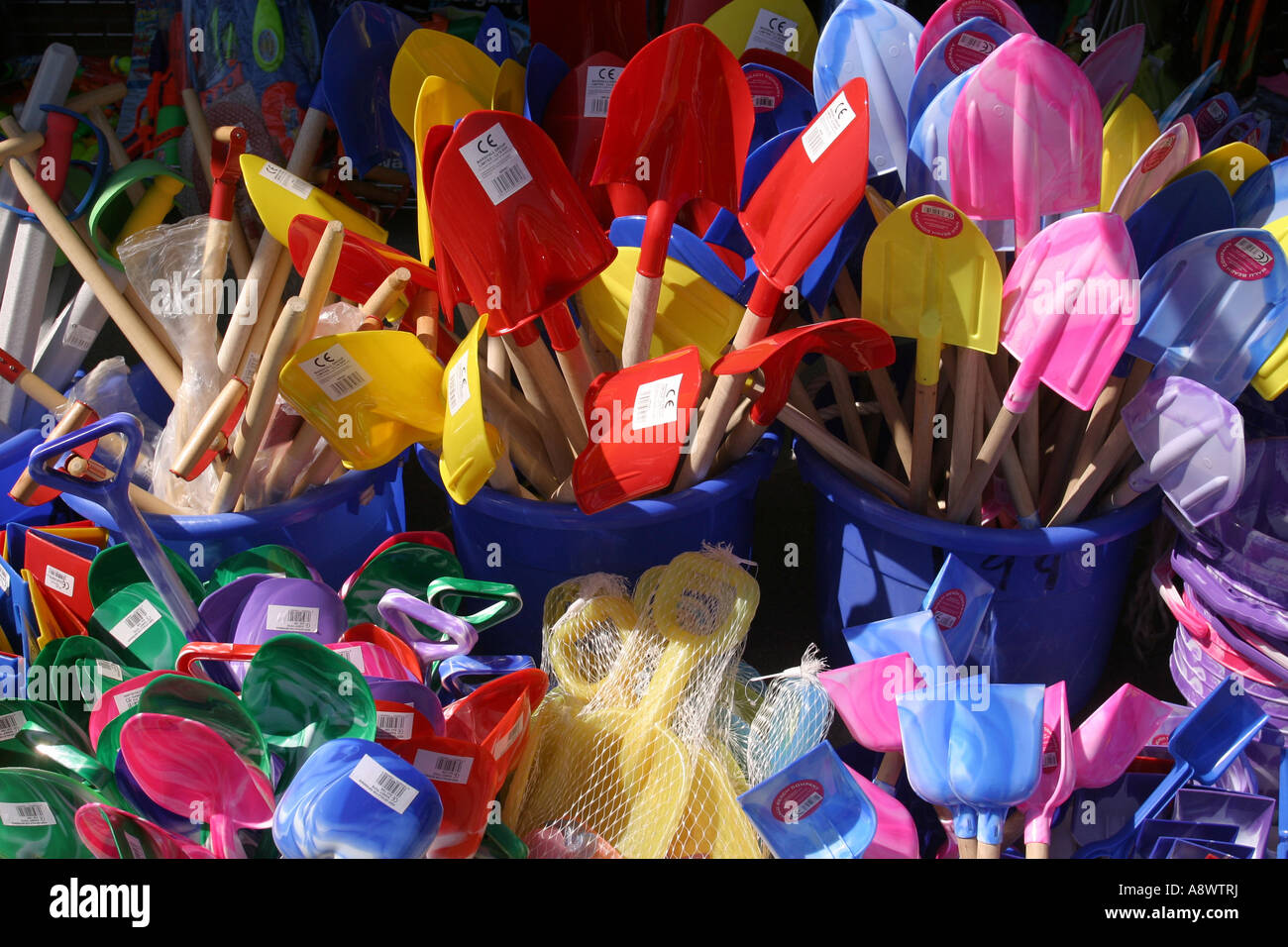 Buckets and Spades for sale May Day Padstow Cornwall UK Stock Photo Alamy