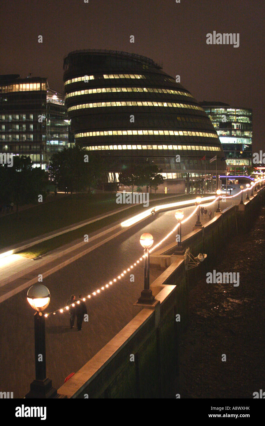 GLA HQ London at night 2007 Stock Photo