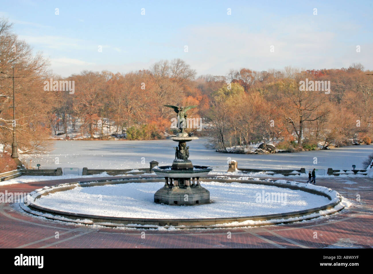 Angel of the waters fountain. Bethesda terrace Central Park. New York