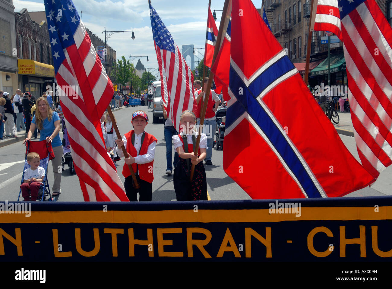 Norwegian Constitution Day Parade in Bay Ridge Brooklyn Stock Photo Alamy