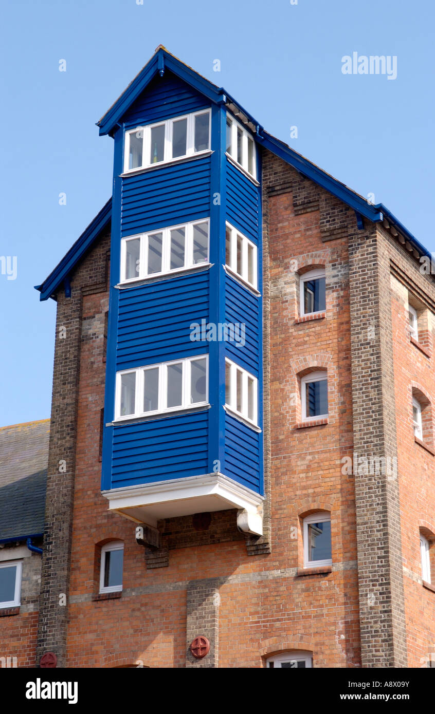 Groves Malthouse in Weymouth UK redeveloped into luxury apartments and maisonettes part of the Brewers Quay Conservation Area Stock Photo