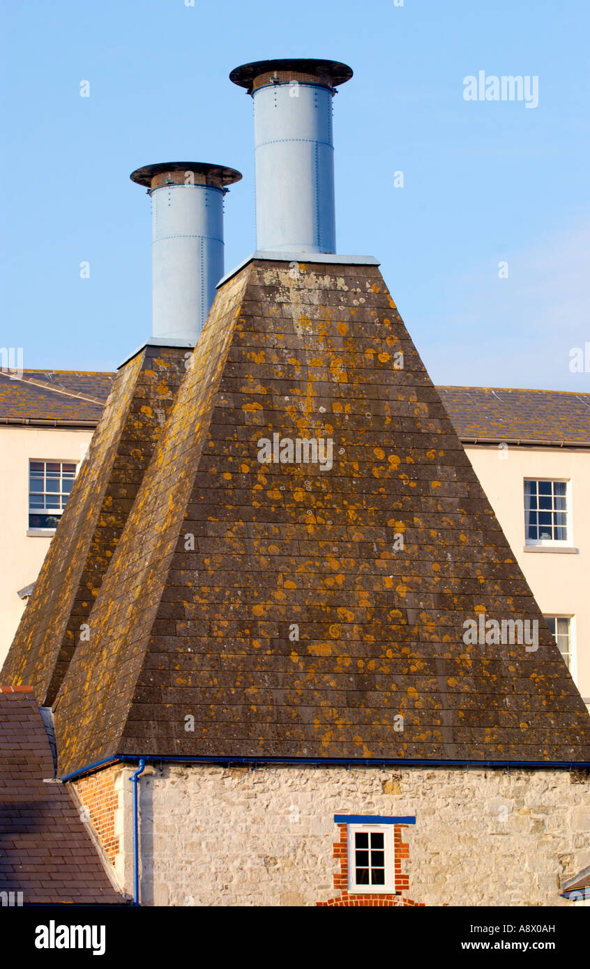 Groves Malthouse in Weymouth UK redeveloped into luxury apartments and maisonettes part of the Brewers Quay Conservation Area Stock Photo