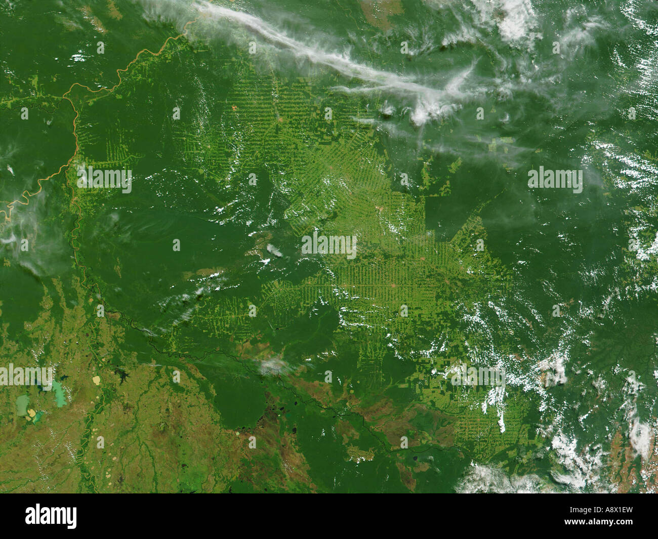 Satellite view deforestation in rondonia brazil hi-res stock photography  and images - Alamy