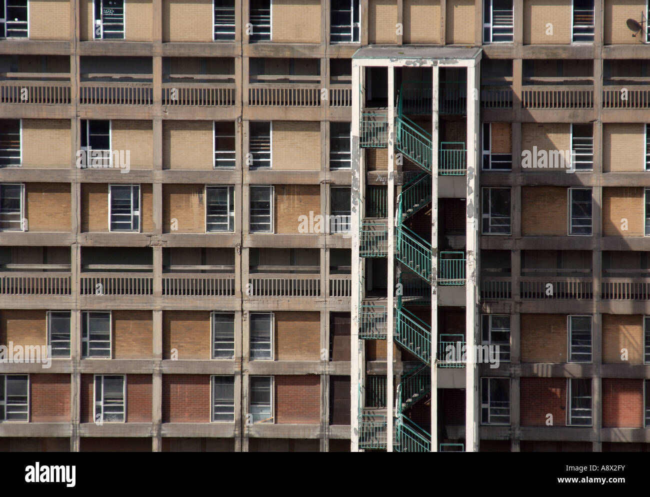 External staircase, Park Hill Flats Sheffield, South Yorkshire, England