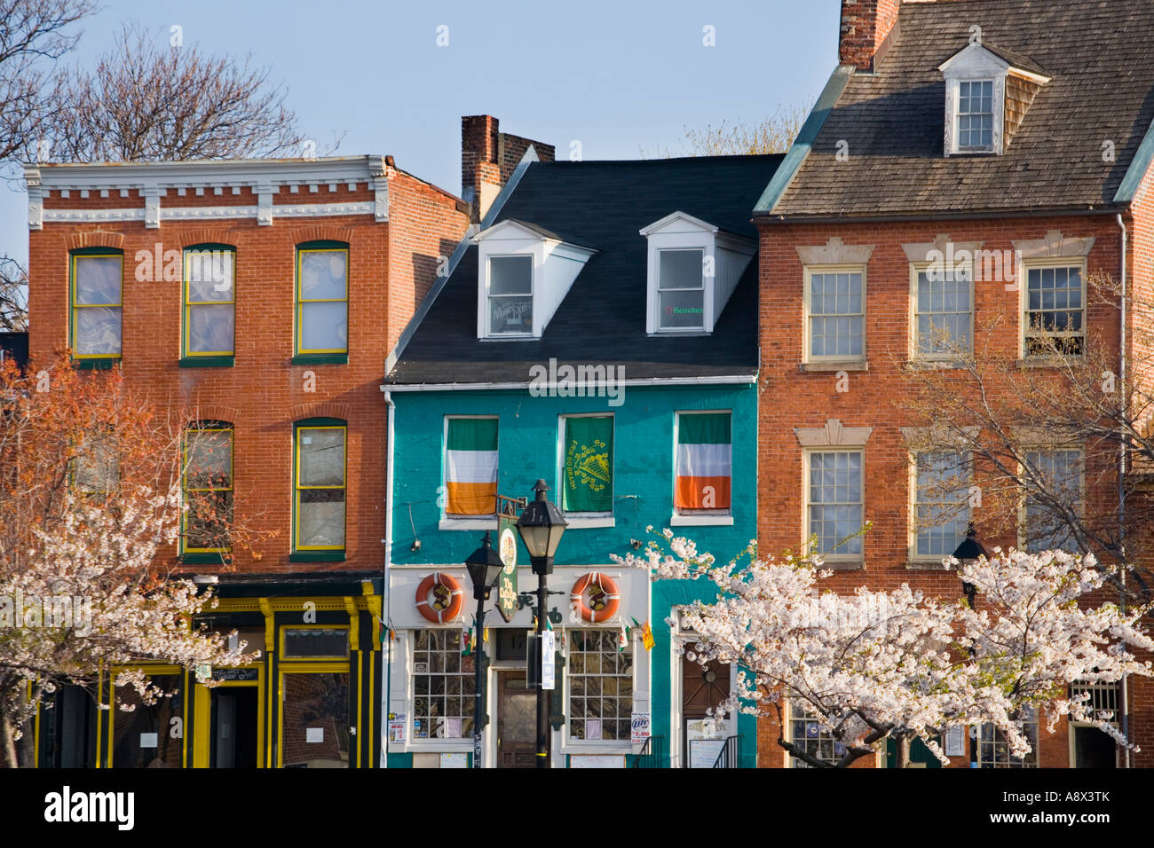 Brick Facades Thames Street Fells Point neighborhood Baltimore Maryland ...