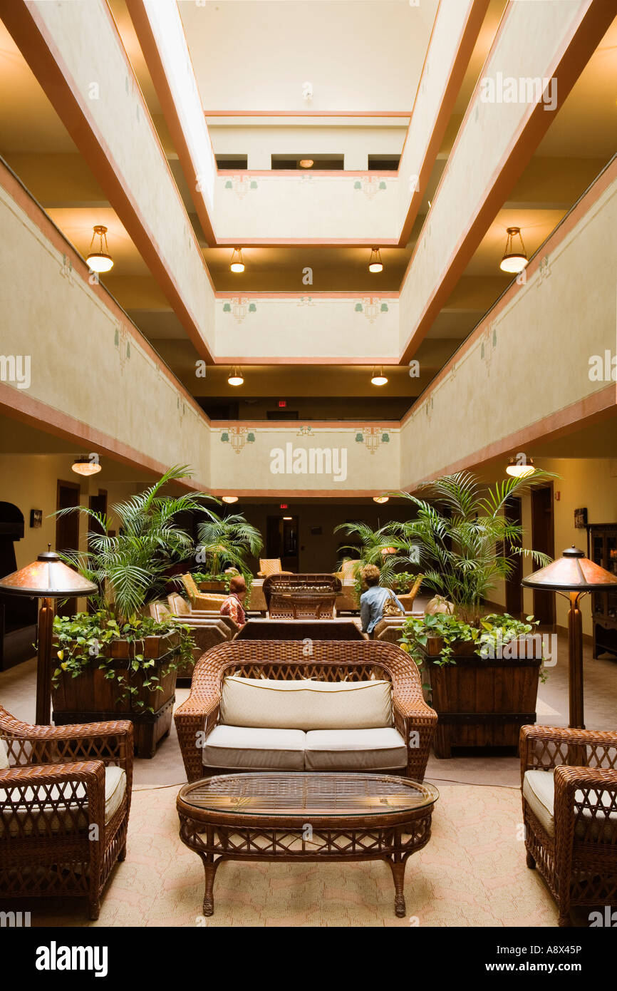 Atrium at Grove Park Inn Asheville North Carolina Stock Photo Alamy