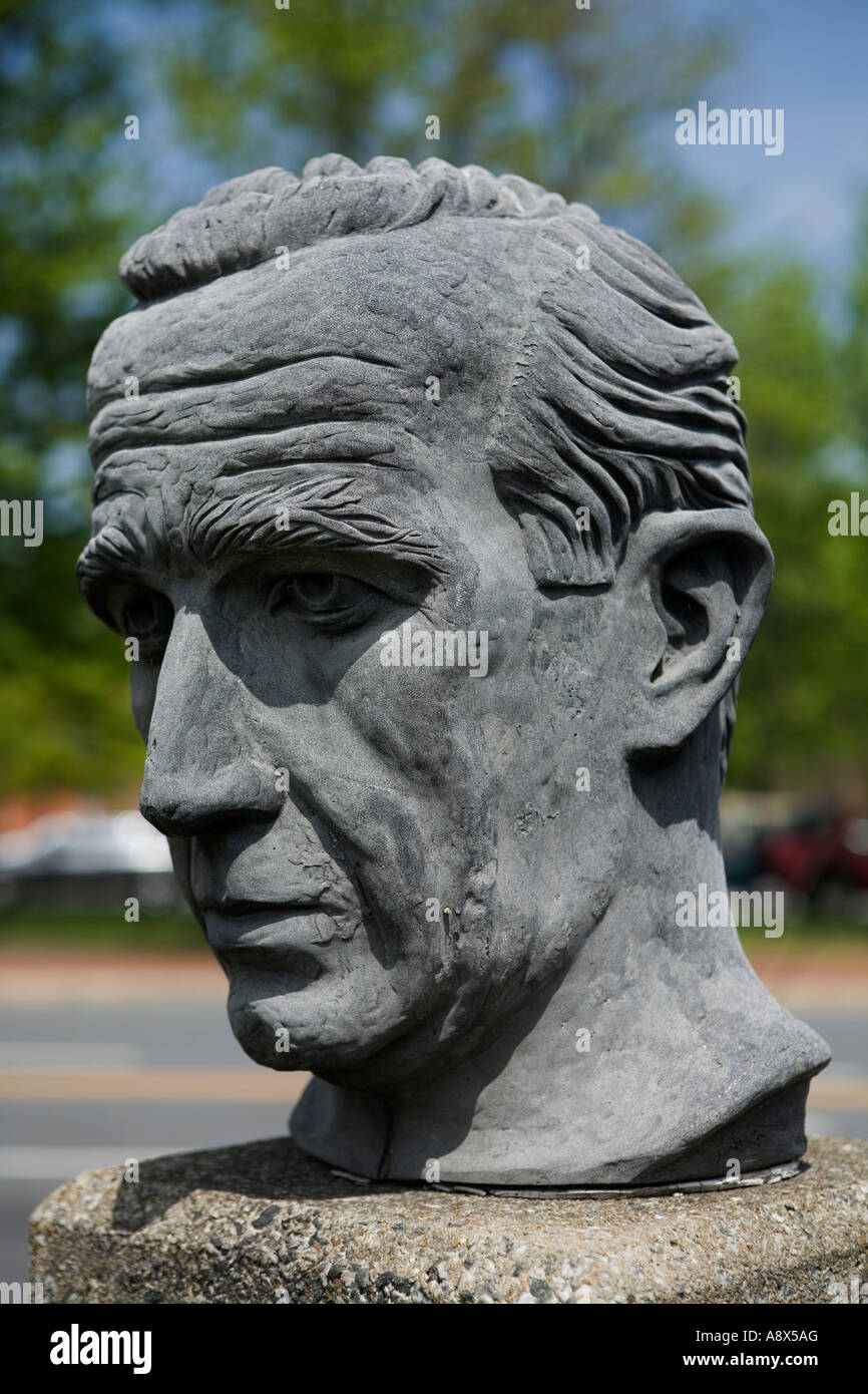 Bust of native son journalist Edward R Murrow Greensboro North Carolina ...