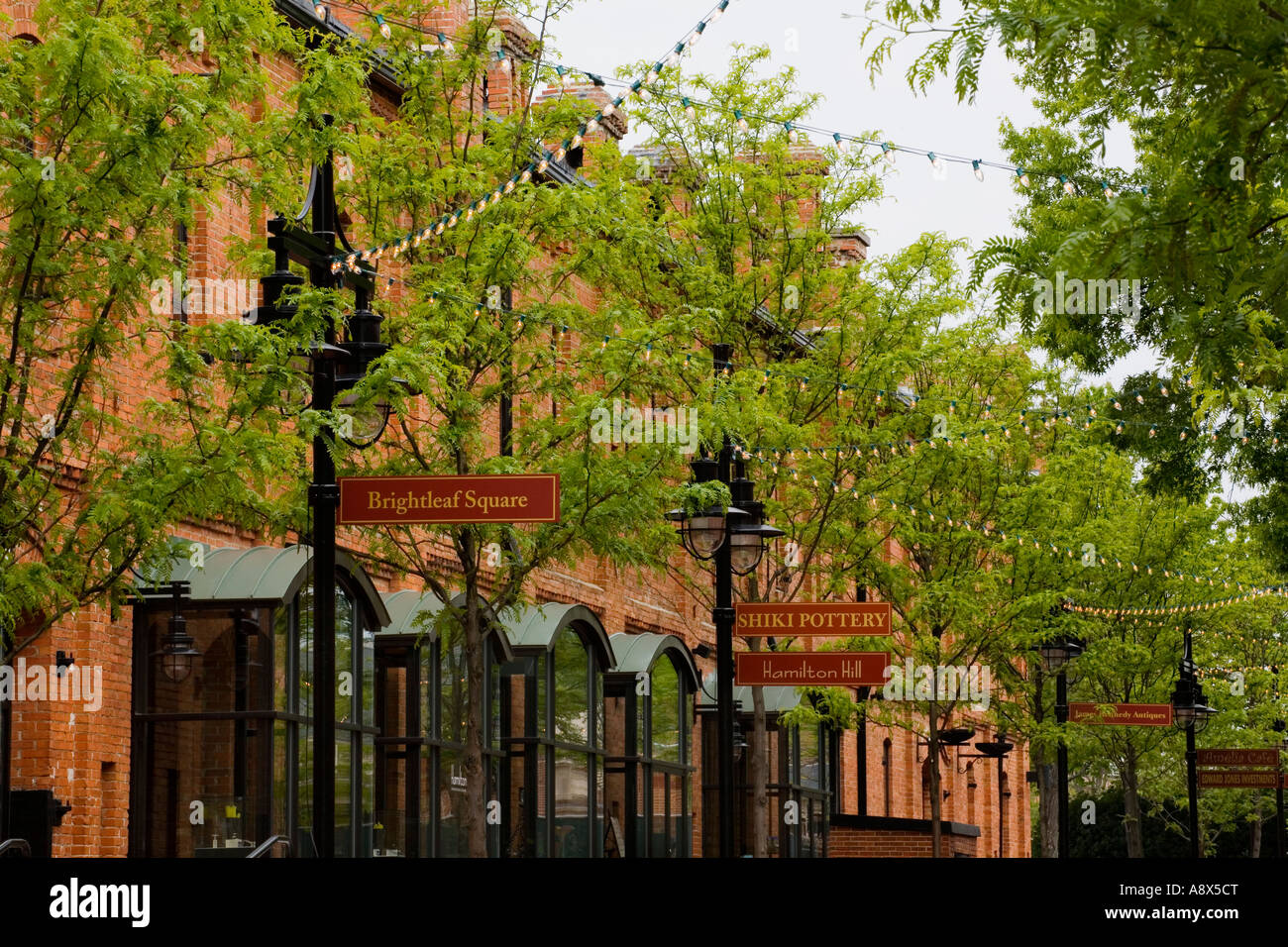 Brightleaf Square Durham North Carolina Stock Photo Alamy