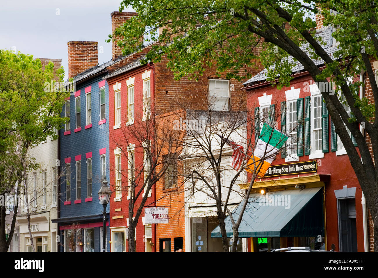 Caroline Street historic Fredericksburg Virginia Stock Photo Alamy