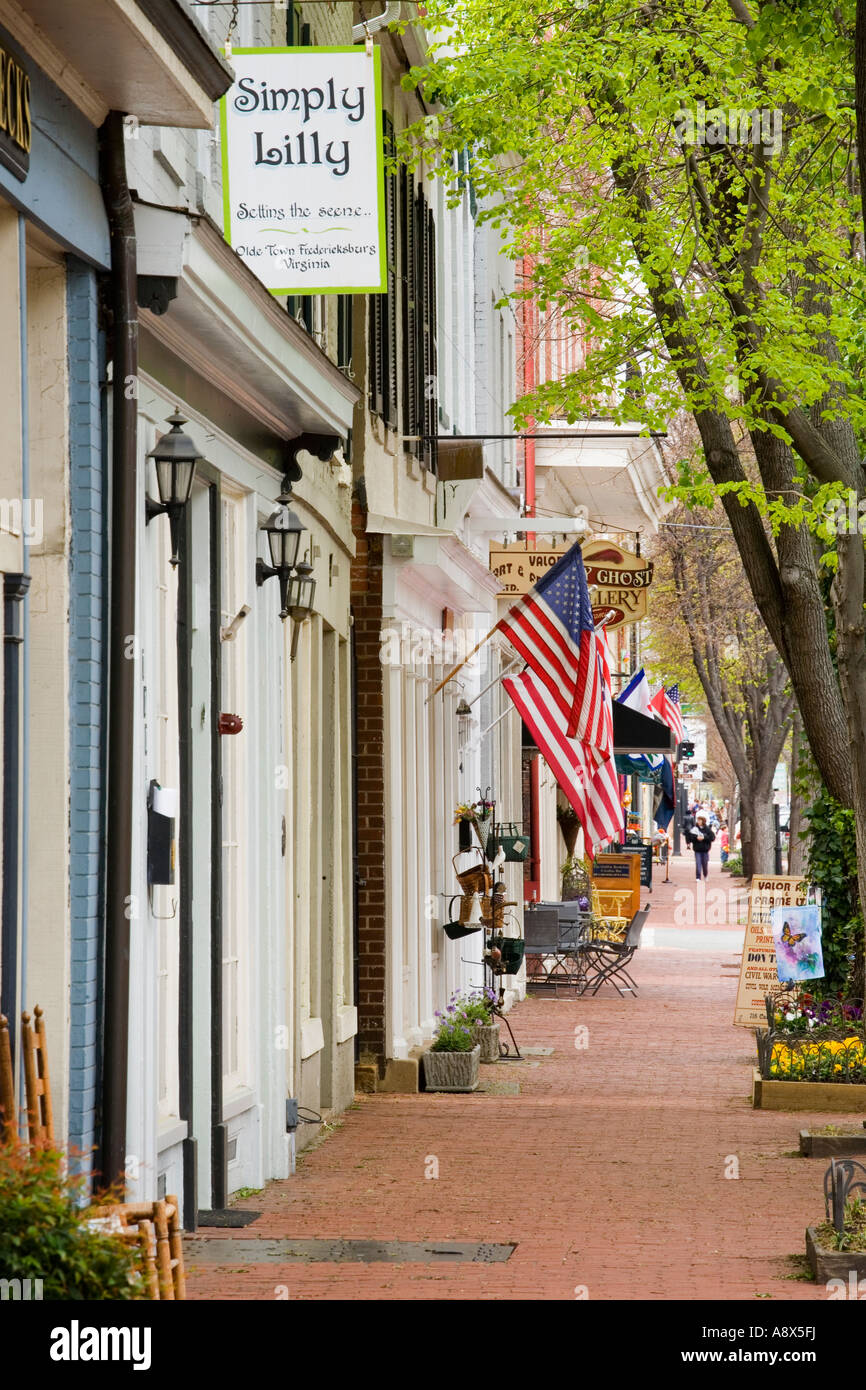 Caroline Street historic Fredericksburg Virginia Stock Photo Alamy