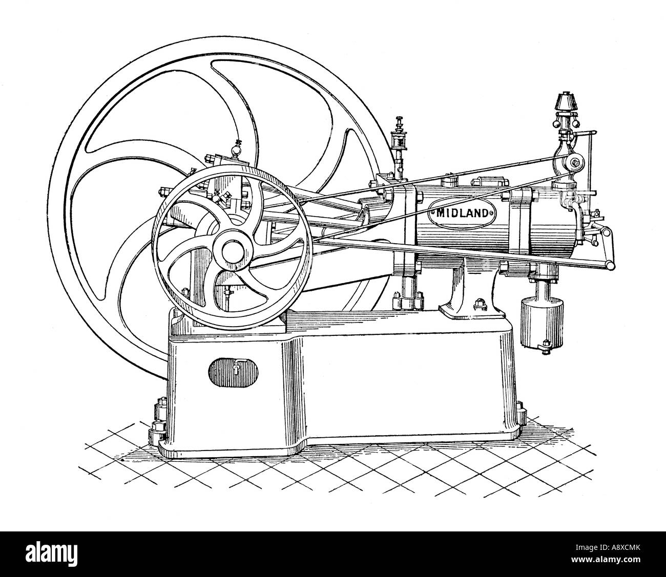 Buring Engine MIDLAND GAS BURNING ENGINE Stock Photo - Alamy