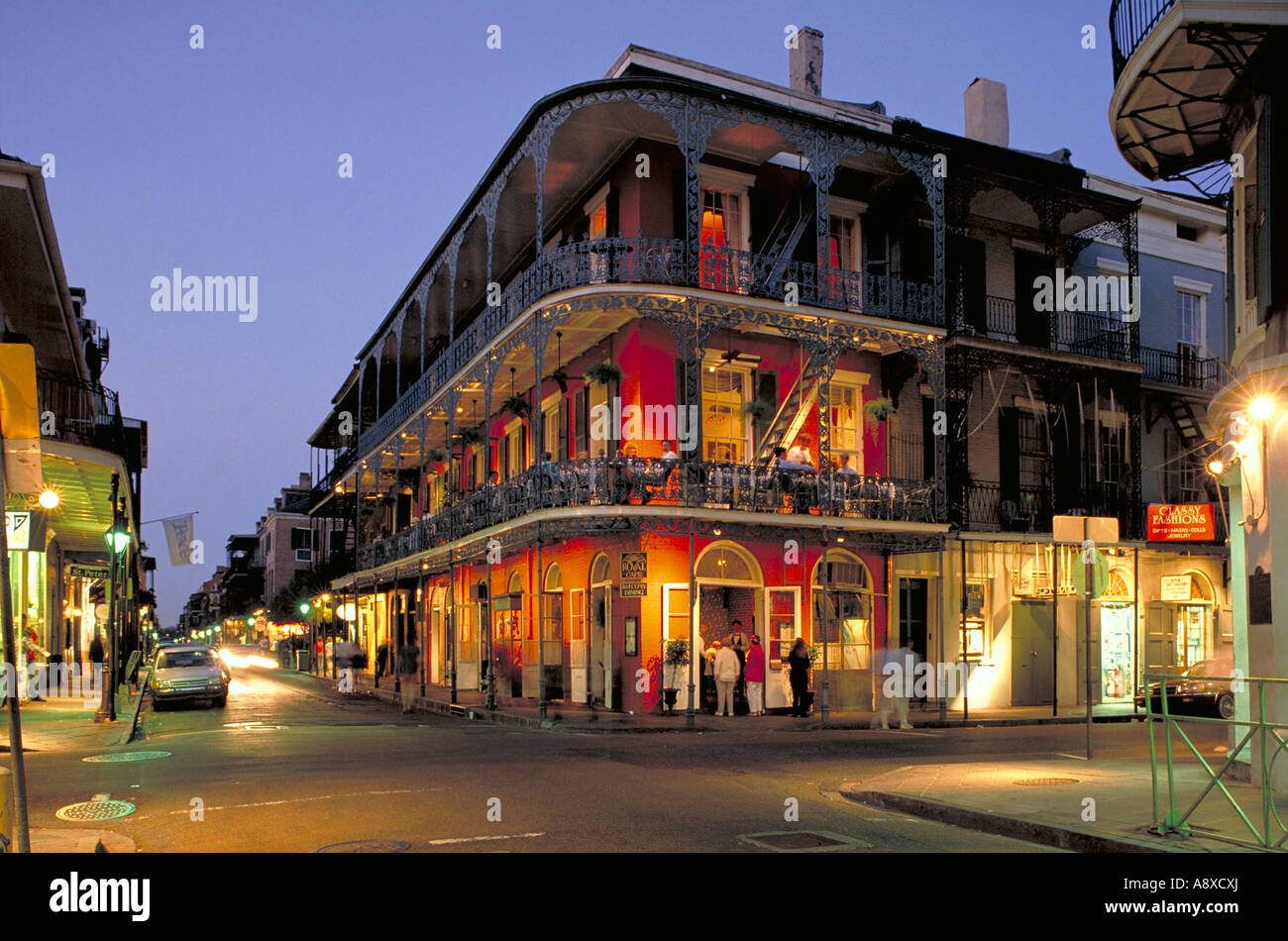 Elk216-1487 Louisiana New Orleans French Quarter Vieux Carre Bourbon Stock Photo - Alamy