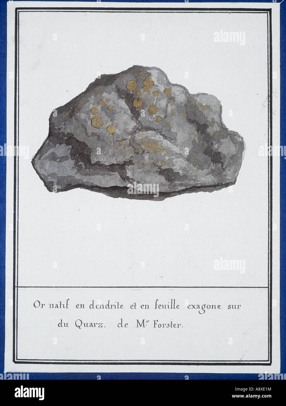 Plate 53 from Mineralogie by Swebach Desfontaines Stock Photo