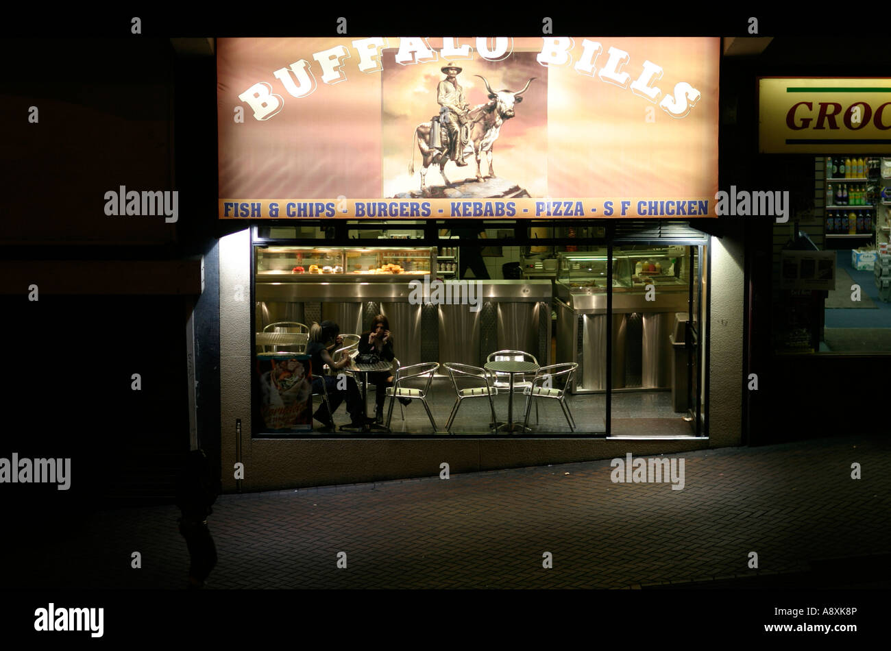 A Birmingham late night diner Stock Photo Alamy