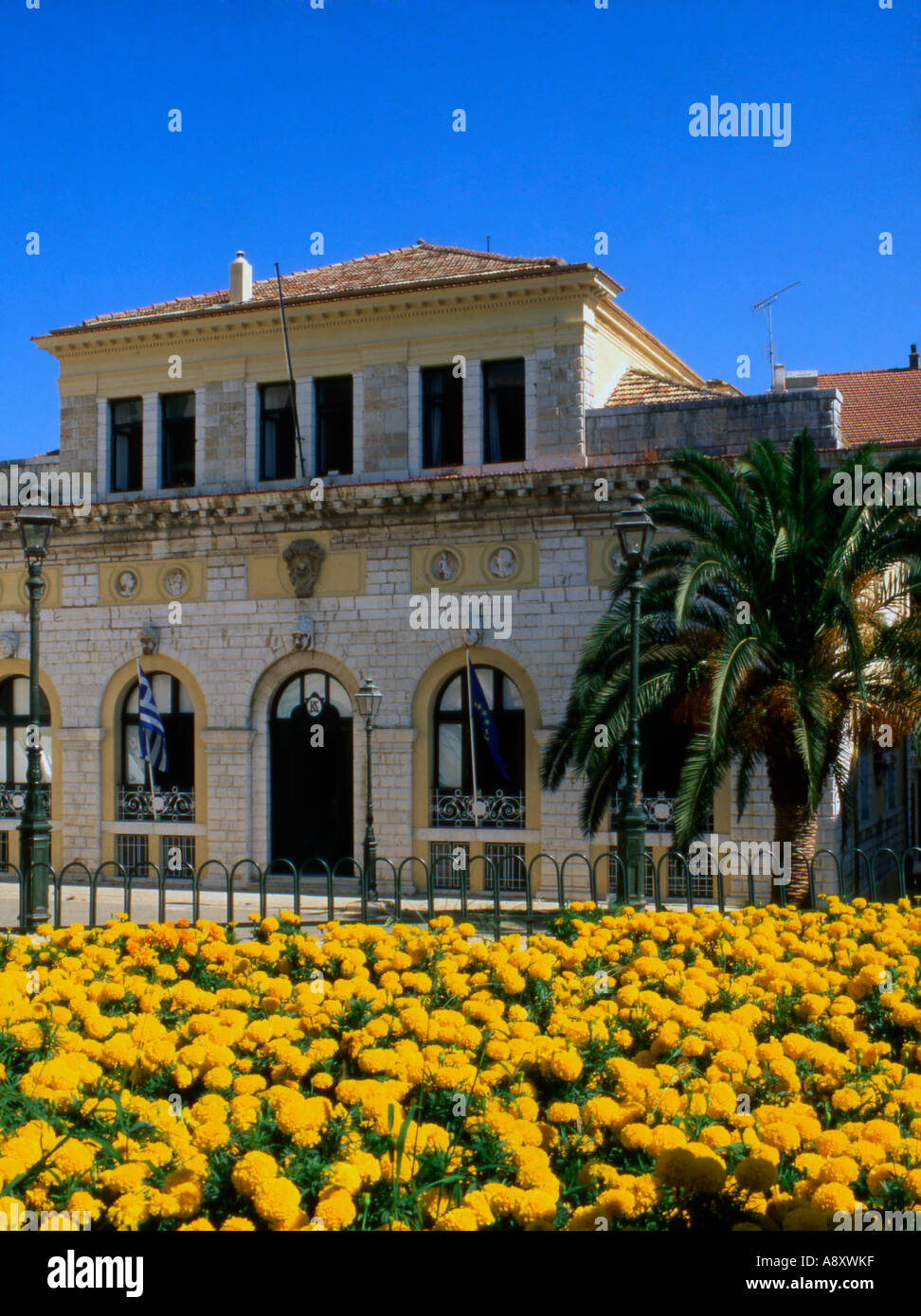 Greece The Ionian Islands Corfu Old Town The Town Hall Stock