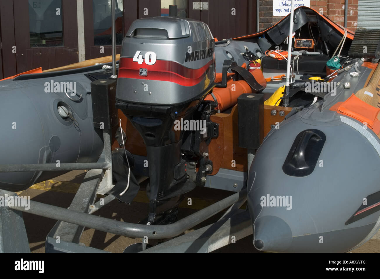 Offshore Lifeboat at the Coble Landing Station Situated in Filey North Yorkshire England Great Britain United Kingdom U K Stock Photo