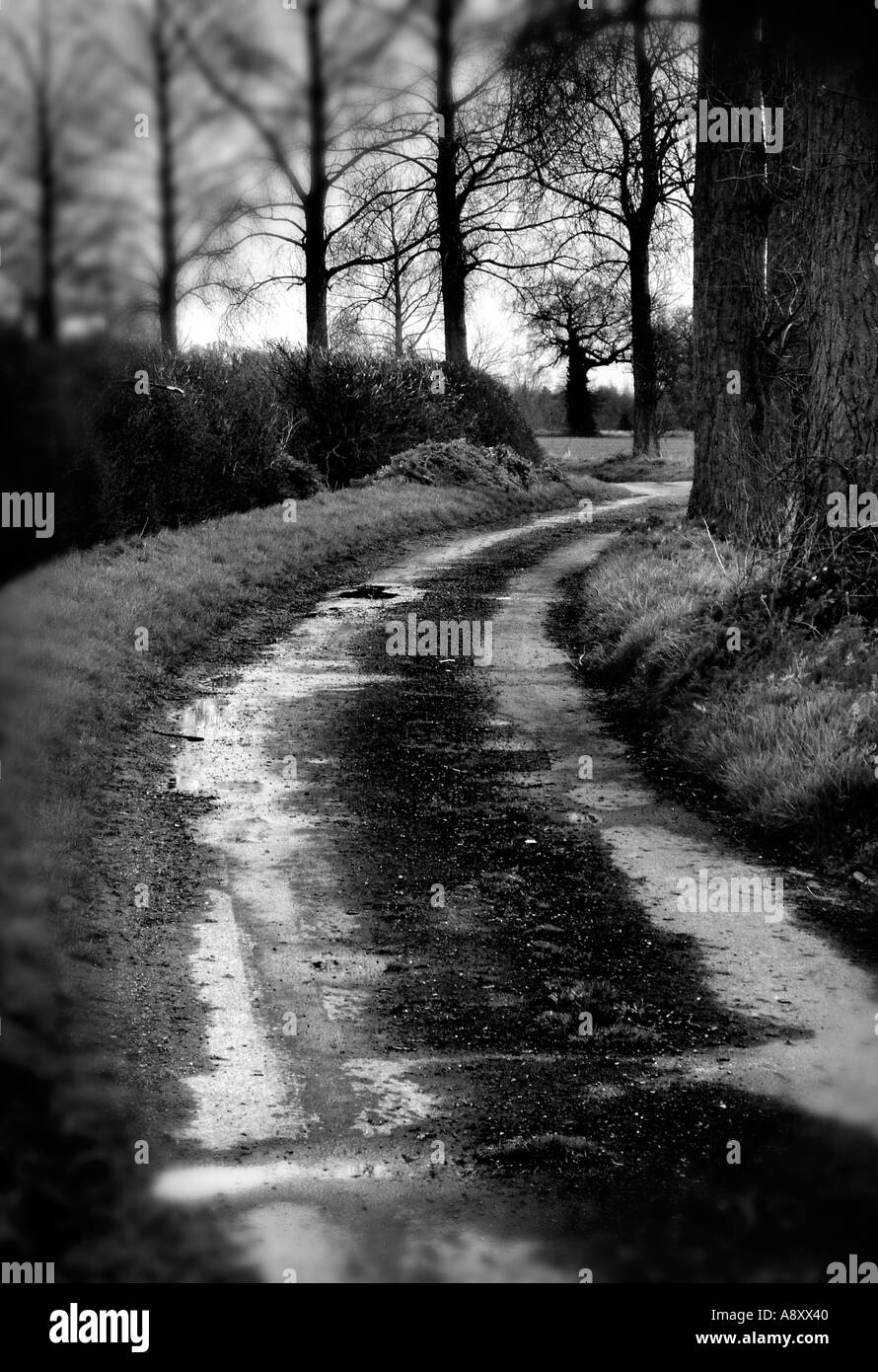 Winding countryside Black and White Stock Photos & Images - Alamy