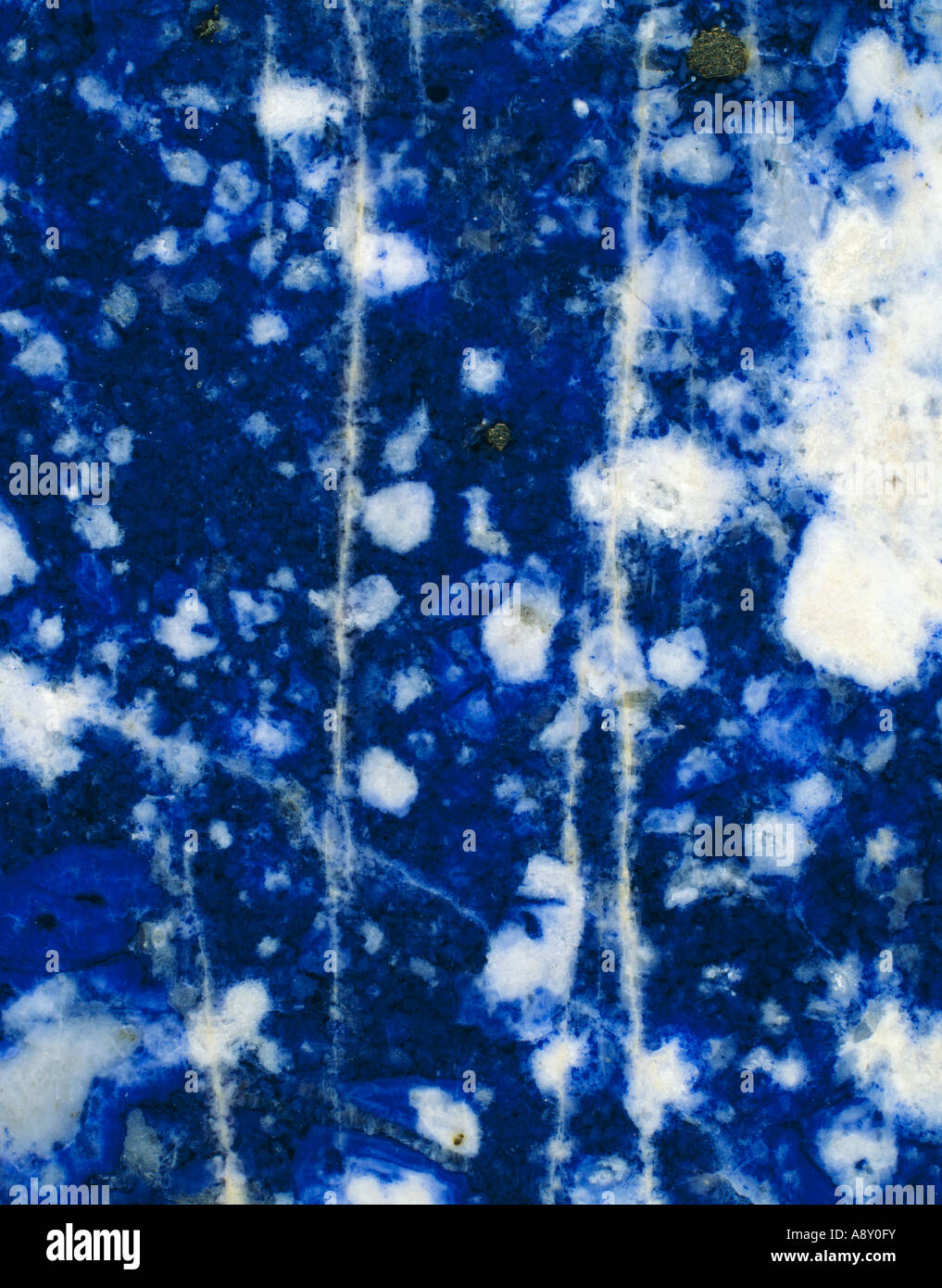 Lapis lazuli from Siberia Stock Photo