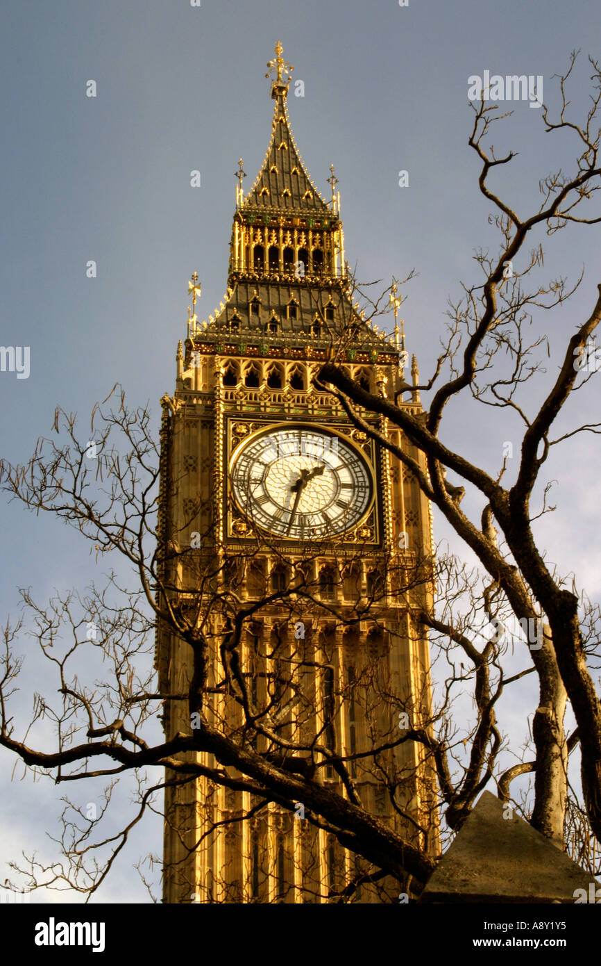 England London Westminster Abbey Big Ben Stock Photo