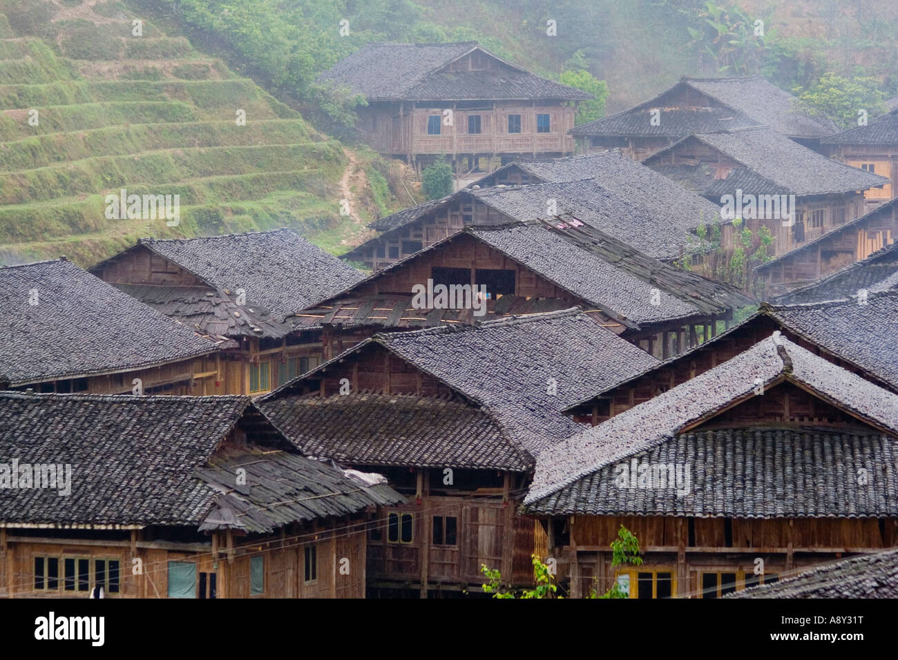 Zhongliu Village Longji Terraces Longsheng China Stock Photo