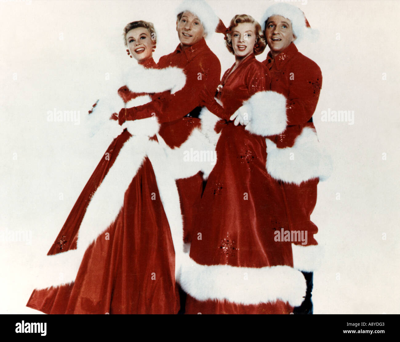 WHITE CHRISTMAS 1954 Paramount film with from left Vera-Ellen, Danny Kaye, Rosemary Clooney, Bing Crosby Stock Photo