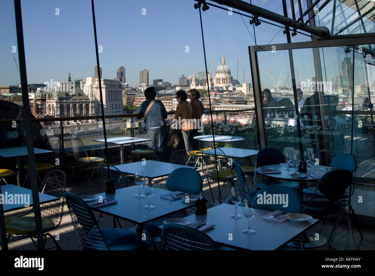 Oxo Tower Restaurant - South Bank - London Stock Photo