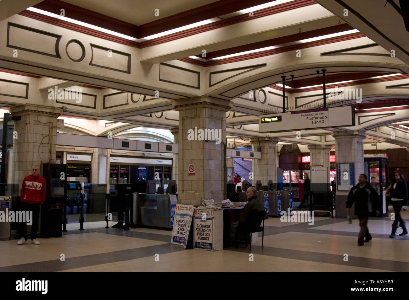 Baker Street Underground Station Ticket hall Stock Photo Alamy