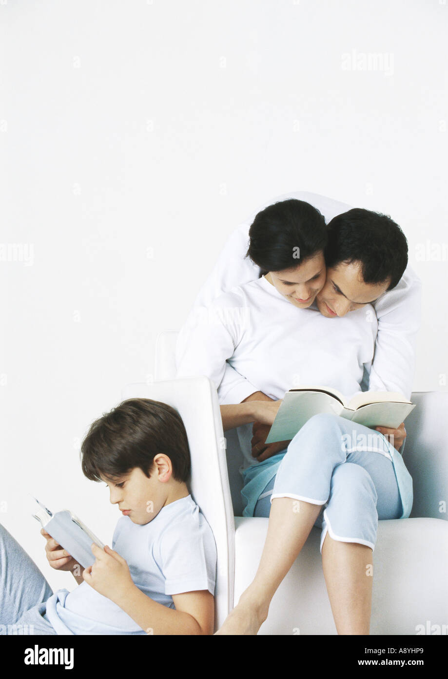 Family reading Stock Photo