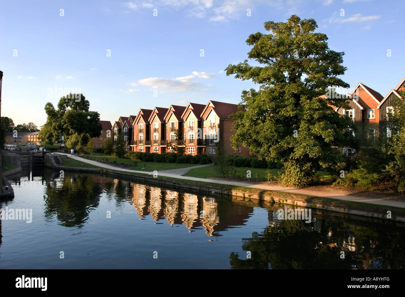Grand Union Canal Shendish Manor Estate in Apsley Hemel Hempstead Stock