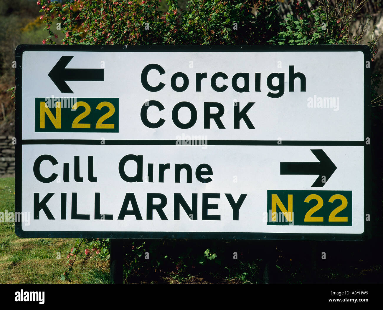 Cork to Killarney Road Sign Ireland Stock Photo Alamy