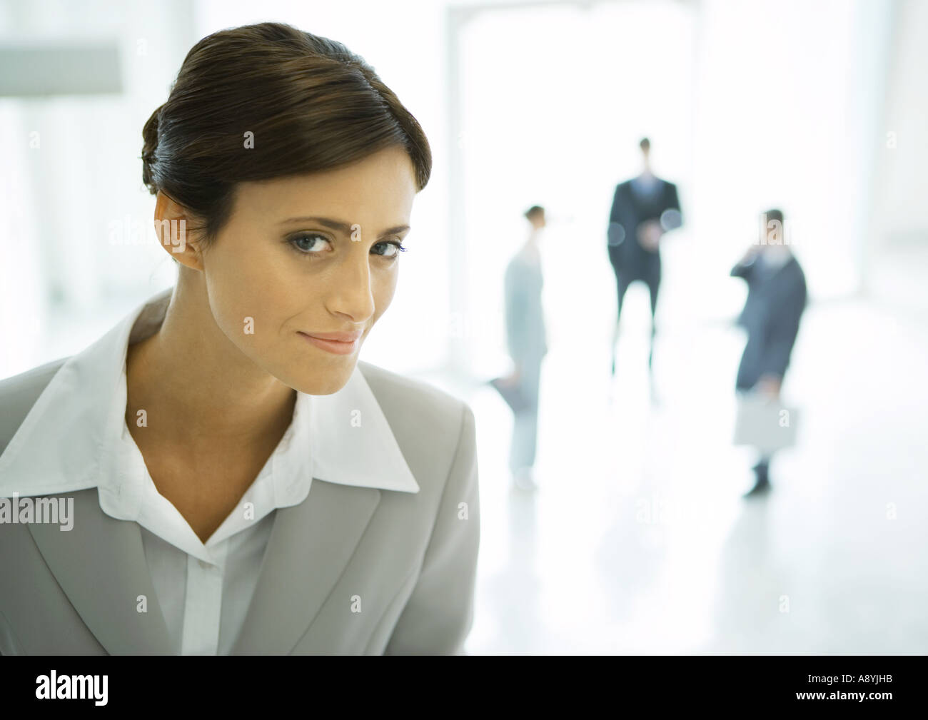 Smiling woman office worker hi-res stock photography and images - Alamy