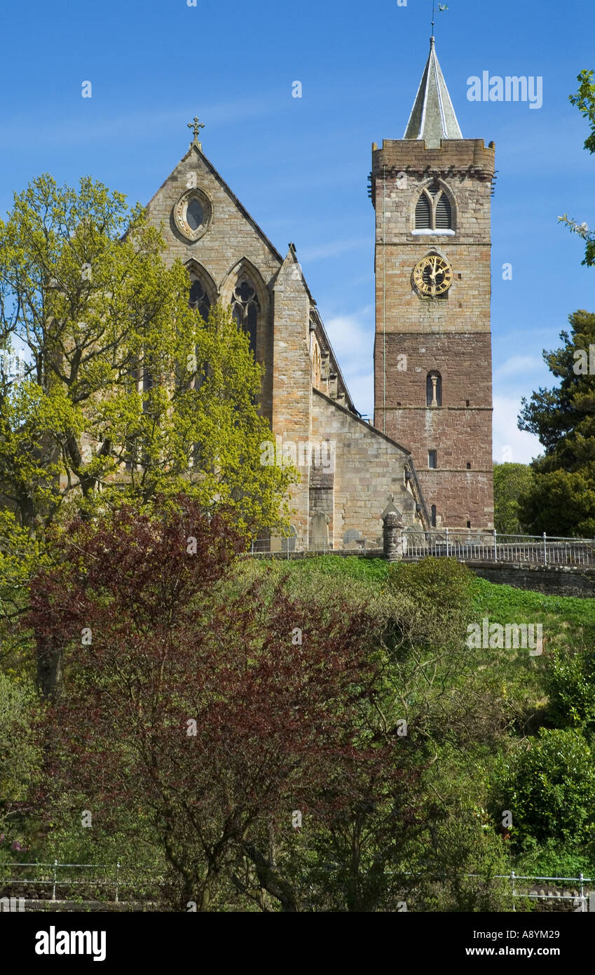 dh Dunblane cathedral DUNBLANE STIRLINGSHIRE Church clock tower scotland Stock Photo