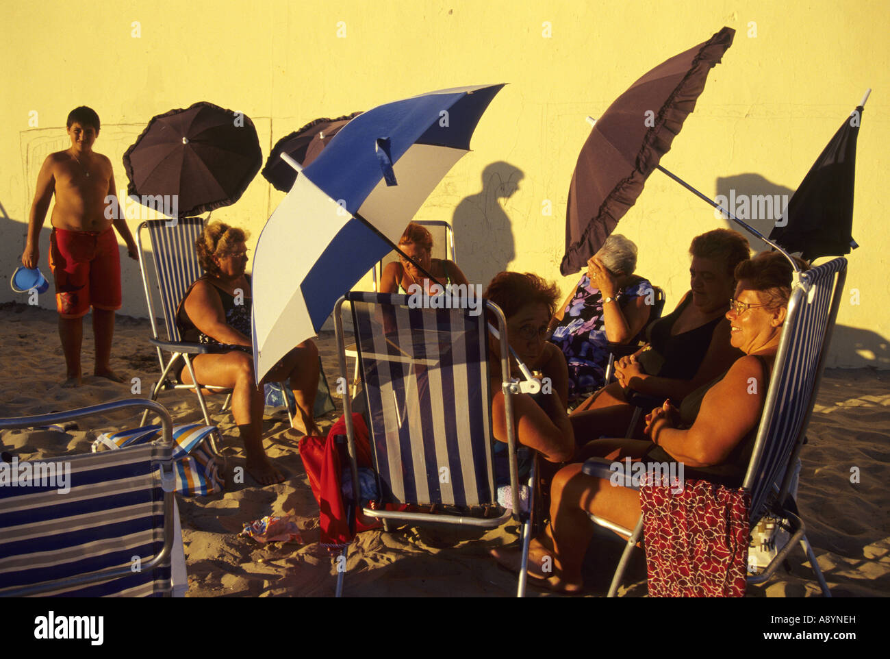 La Caleta Beach CADIZ city Cadiz province Andalusia Spain Stock Photo