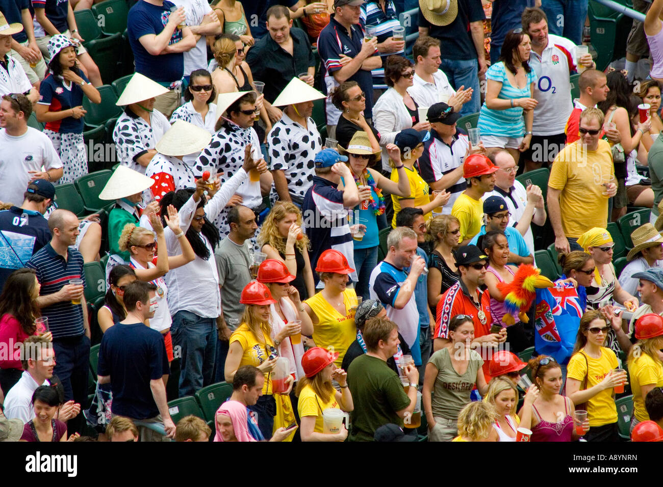 Infamous South Stands Hong Kong Rugby Sevens 2007 Stock Photo