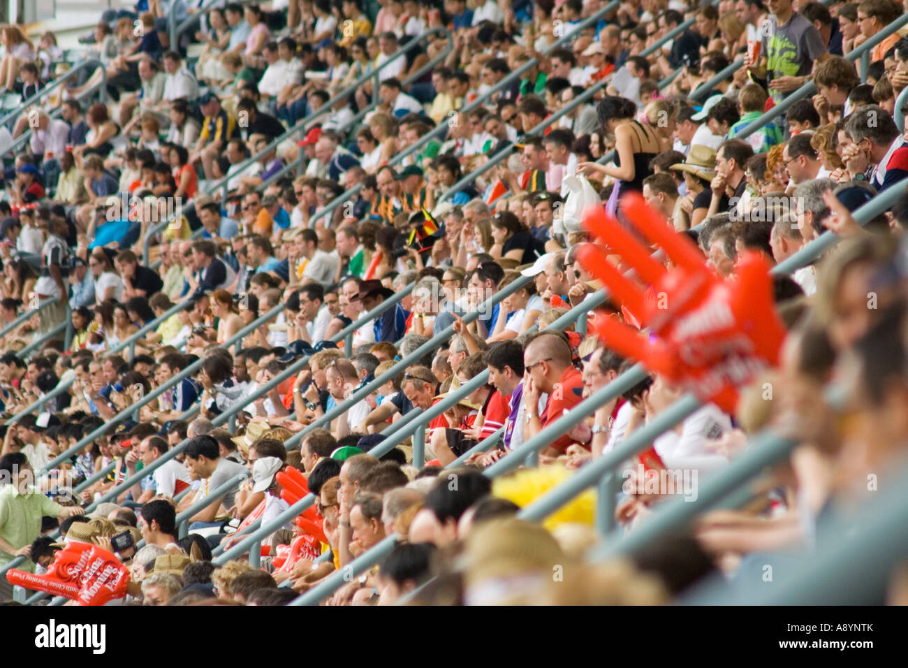 Crowded Grandstands Rugby Sevens Hong Kong 2007 Stock Photo