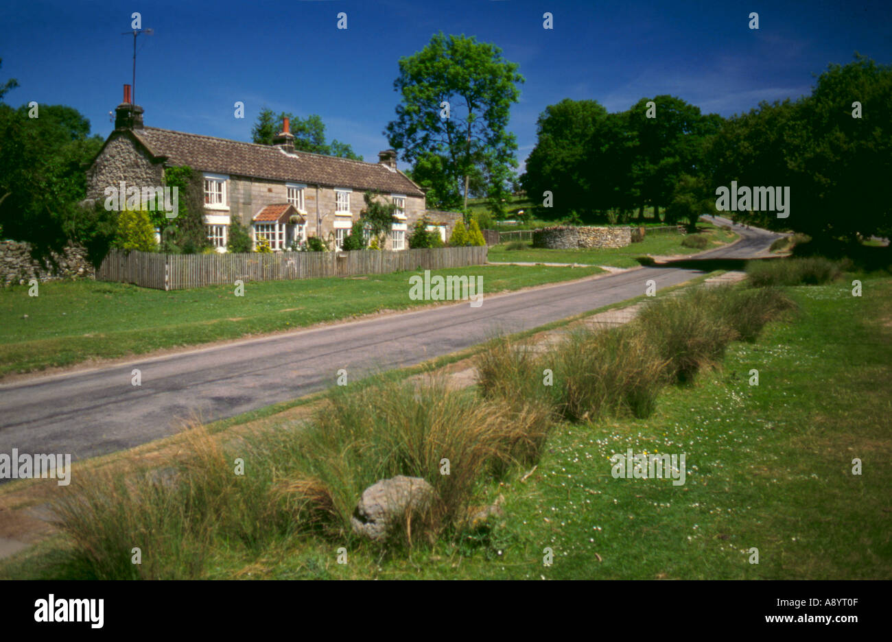 Sandstone cottage; village of HuttonleHole, North York Moors National