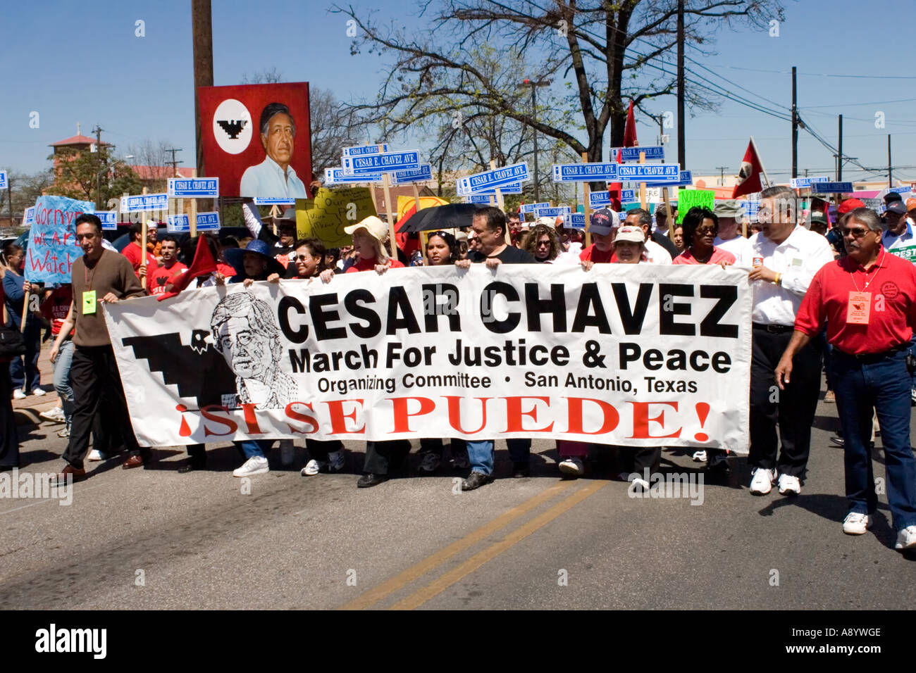 Cesar Chavez March San Antonio Stock Photo 6973901 Alamy