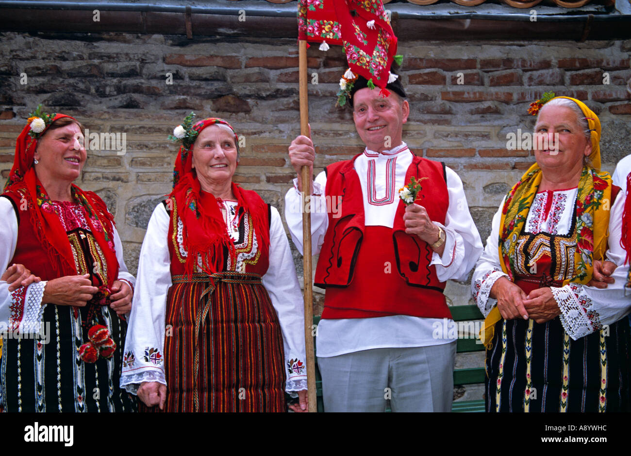 Tourists in mock wedding ceremony with Dobarski Babi Folk Group ...